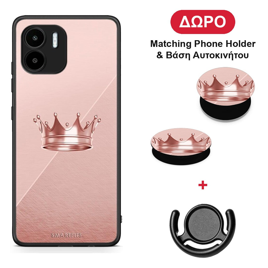 Minimal Crown - Xiaomi Redmi A1 / A2 θήκη + Δώρο Phone Holder & Βάση Αυτοκινήτου