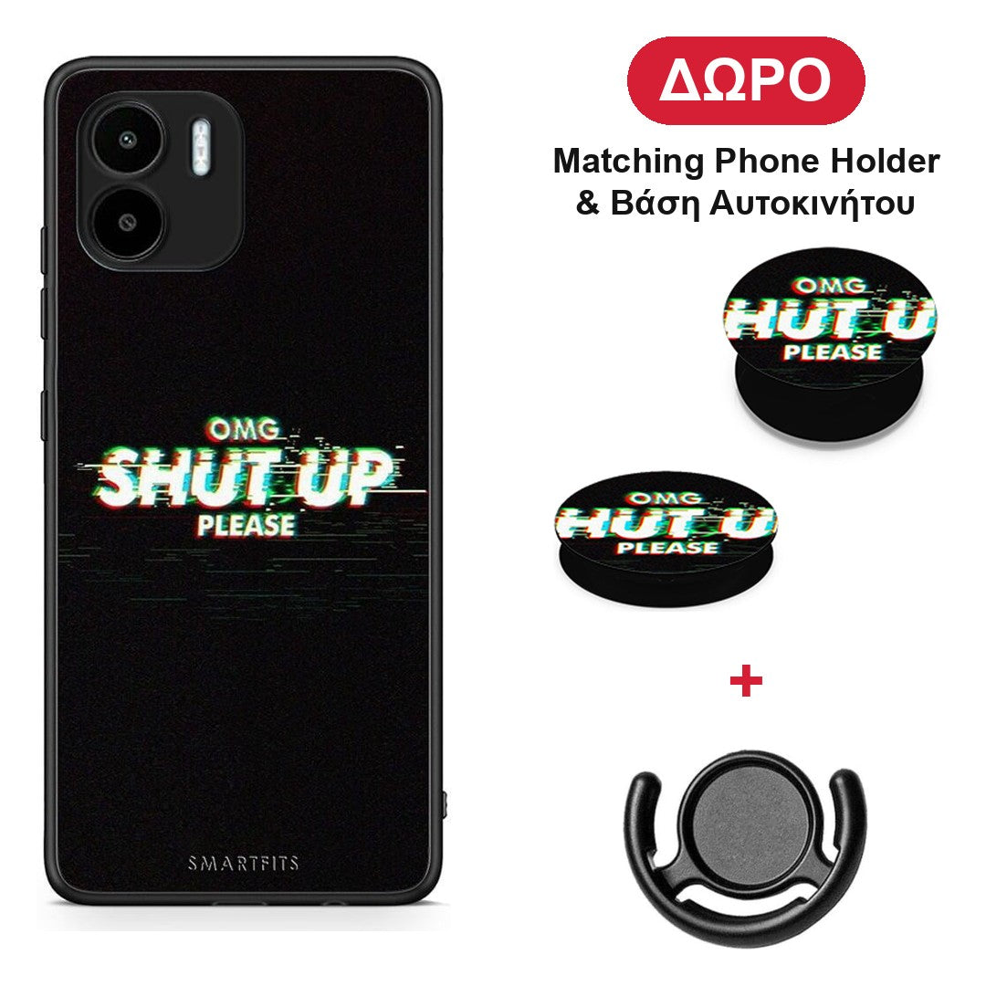 OMG ShutUp - Xiaomi Redmi A1 / A2 θήκη + Δώρο Phone Holder & Βάση Αυτοκινήτου