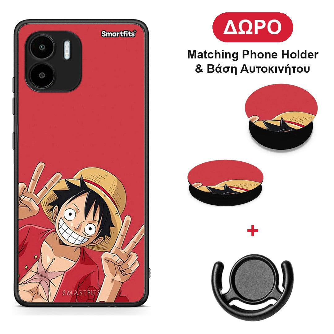 Pirate Luffy - Xiaomi Redmi A1 / A2 θήκη + Δώρο Phone Holder & Βάση Αυτοκινήτου