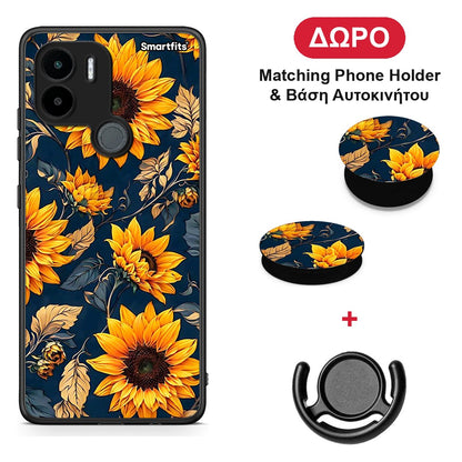 Autumn Sunflowers - Xiaomi Redmi A1+ / A2+ θήκη + Δώρο Phone Holder & Βάση Αυτοκινήτου
