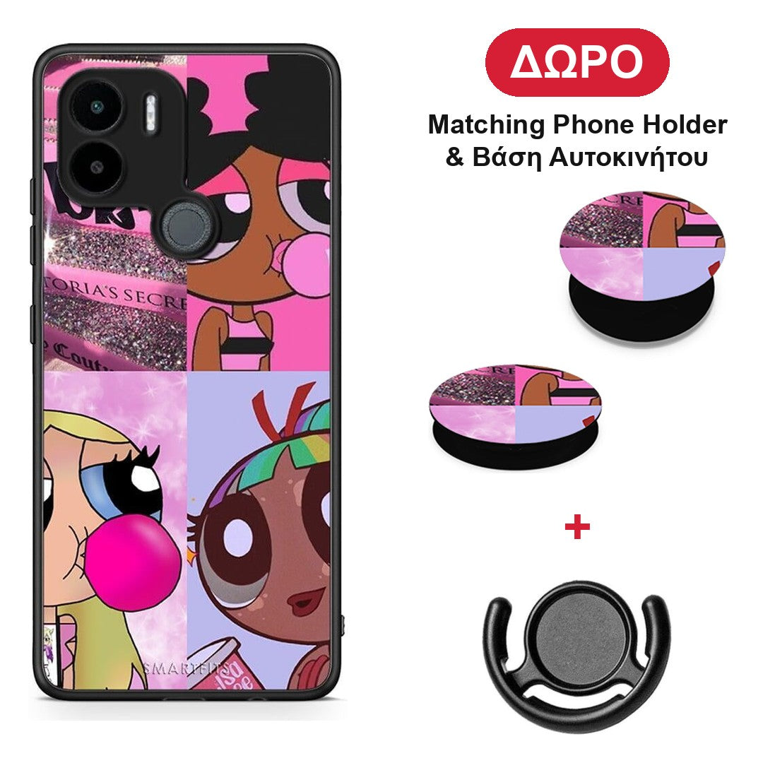 Bubble Girls - Xiaomi Redmi A1+ / A2+ θήκη + Δώρο Phone Holder & Βάση Αυτοκινήτου