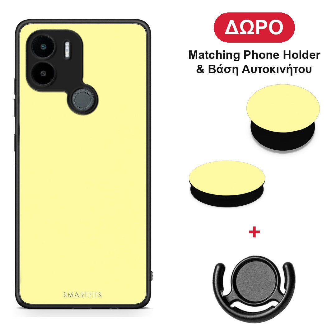 Butter Yellow - Xiaomi Redmi A1+ / A2+ θήκη + Δώρο Phone Holder & Βάση Αυτοκινήτου