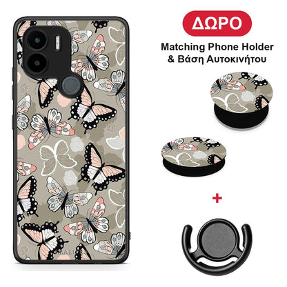 Boho Butterflies - Xiaomi Redmi A1+ / A2+ θήκη + Δώρο Phone Holder & Βάση Αυτοκινήτου