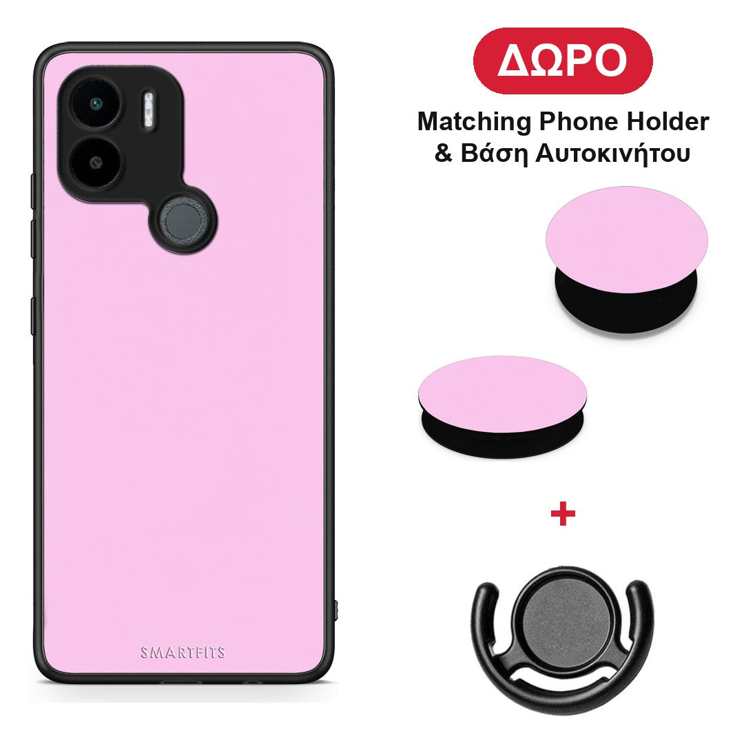 Cotton Candy Pink - Xiaomi Redmi A1+ / A2+ θήκη + Δώρο Phone Holder & Βάση Αυτοκινήτου