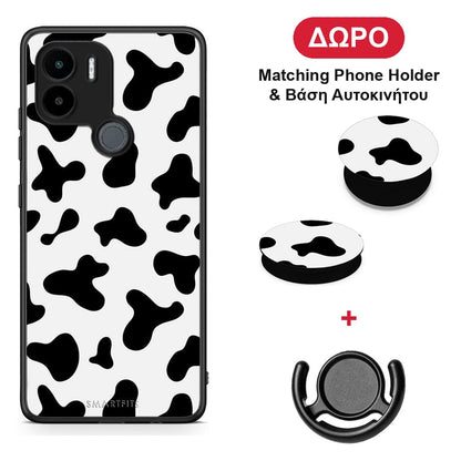 Cow Print - Xiaomi Redmi A1+ / A2+ θήκη + Δώρο Phone Holder & Βάση Αυτοκινήτου