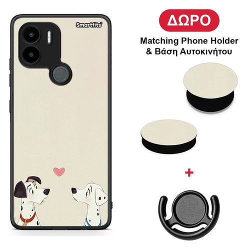 Dalmatians Love - Xiaomi Redmi A1+ / A2+ θήκη + Δώρο Phone Holder & Βάση Αυτοκινήτου