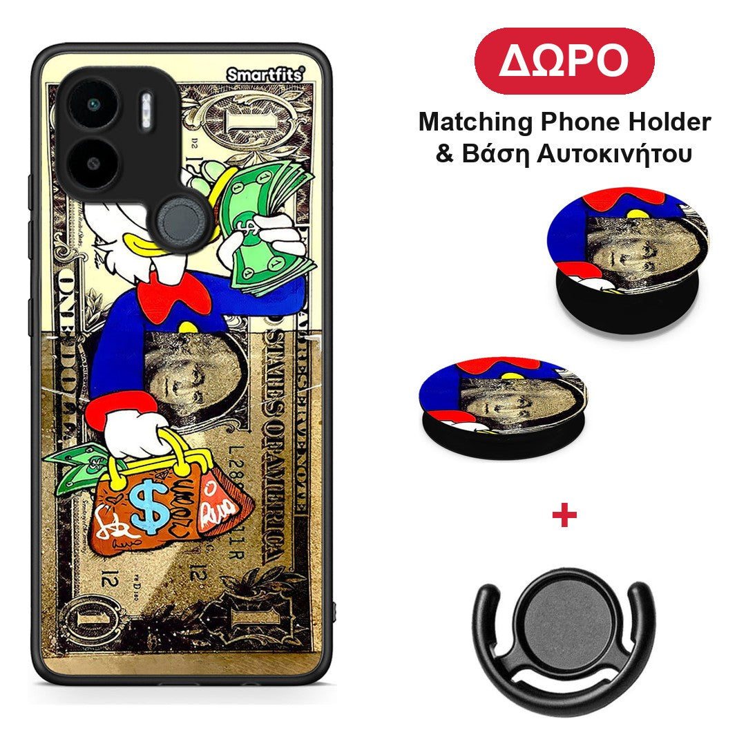 Duck Money - Xiaomi Redmi A1+ / A2+ θήκη + Δώρο Phone Holder & Βάση Αυτοκινήτου