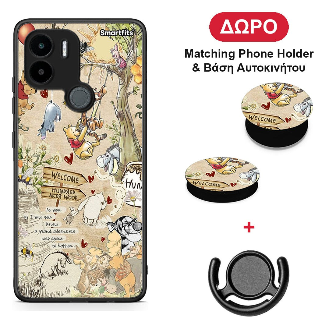 Happy Friends - Xiaomi Redmi A1+ / A2+ θήκη + Δώρο Phone Holder & Βάση Αυτοκινήτου