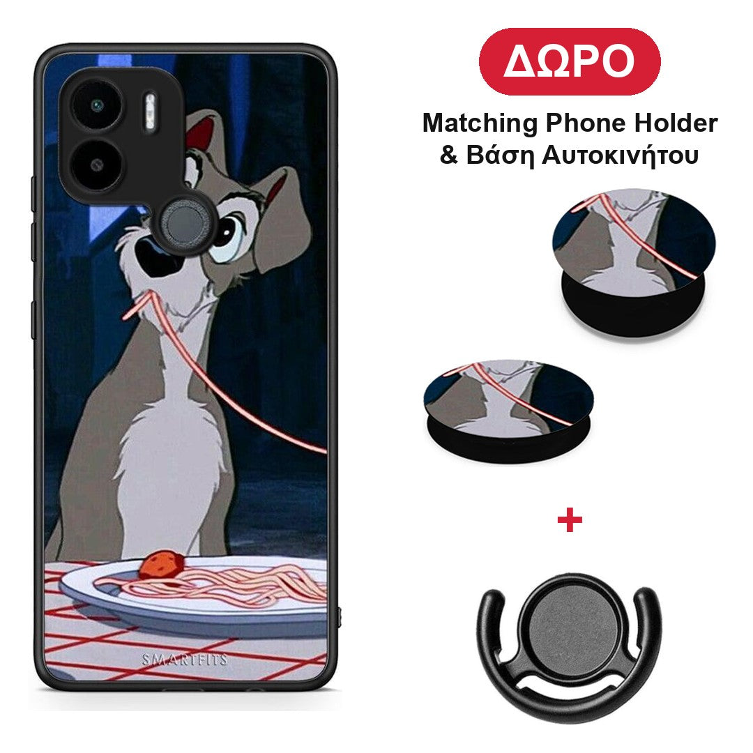 Lady And Tramp 1 - Xiaomi Redmi A1+ / A2+ θήκη + Δώρο Phone Holder & Βάση Αυτοκινήτου