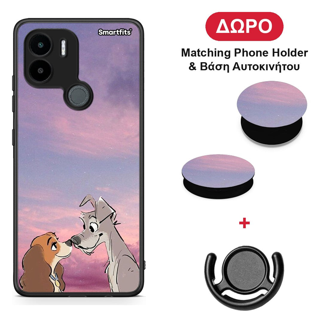 Lady And Tramp - Xiaomi Redmi A1+ / A2+ θήκη + Δώρο Phone Holder & Βάση Αυτοκινήτου