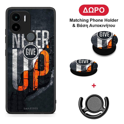 Never Give Up - Xiaomi Redmi A1+ / A2+ θήκη + Δώρο Phone Holder & Βάση Αυτοκινήτου