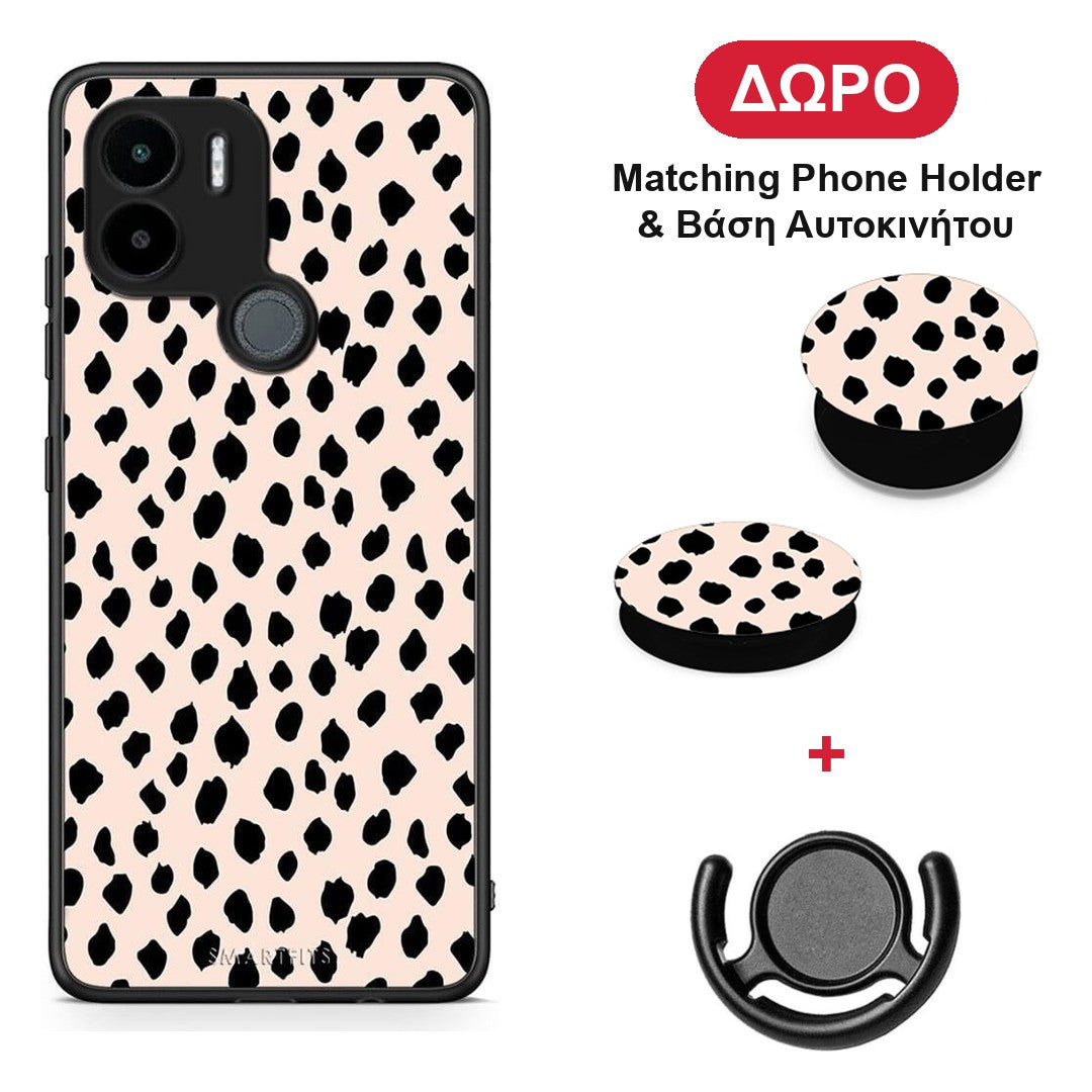 New Polka Dots - Xiaomi Redmi A1+ / A2+ θήκη + Δώρο Phone Holder & Βάση Αυτοκινήτου
