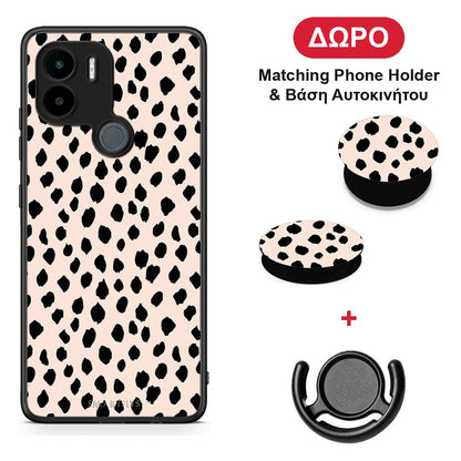 New Polka Dots - Xiaomi Redmi A1+ / A2+ θήκη + Δώρο Phone Holder & Βάση Αυτοκινήτου