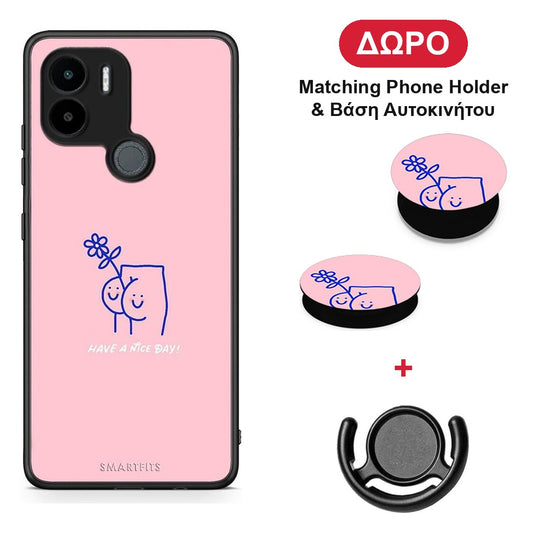 Nice Day - Xiaomi Redmi A1+ / A2+ θήκη + Δώρο Phone Holder & Βάση Αυτοκινήτου