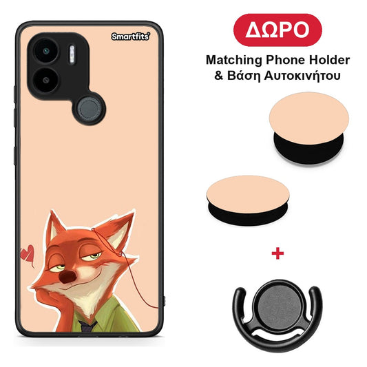 Nick Wilde And Judy Hopps Love 1 - Xiaomi Redmi A1+ / A2+ θήκη + Δώρο Phone Holder & Βάση Αυτοκινήτου