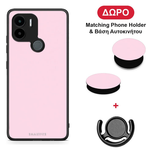 Pale Pink - Xiaomi Redmi A1+ / A2+ θήκη + Δώρο Phone Holder & Βάση Αυτοκινήτου