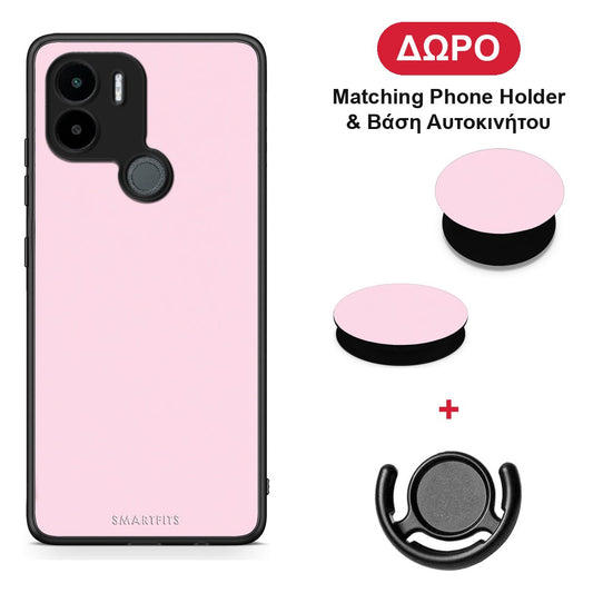 Pale Pink - Xiaomi Redmi A1+ / A2+ θήκη + Δώρο Phone Holder & Βάση Αυτοκινήτου