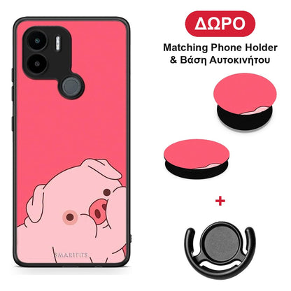 Pig Love 1 - Xiaomi Redmi A1+ / A2+ θήκη + Δώρο Phone Holder & Βάση Αυτοκινήτου