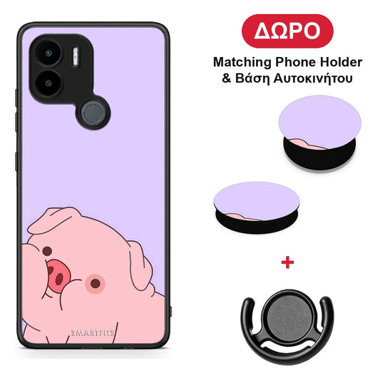 Pig Love 2 - Xiaomi Redmi A1+ / A2+ θήκη + Δώρο Phone Holder & Βάση Αυτοκινήτου