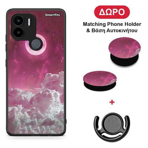 Pink Moon - Xiaomi Redmi A1+ / A2+ θήκη + Δώρο Phone Holder & Βάση Αυτοκινήτου