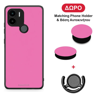Rose Pink - Xiaomi Redmi A1+ / A2+ θήκη + Δώρο Phone Holder & Βάση Αυτοκινήτου