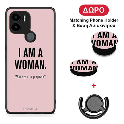 Superpower Woman - Xiaomi Redmi A1+ / A2+ θήκη + Δώρο Phone Holder & Βάση Αυτοκινήτου