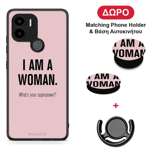 Superpower Woman - Xiaomi Redmi A1+ / A2+ θήκη + Δώρο Phone Holder & Βάση Αυτοκινήτου