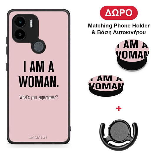 Superpower Woman - Xiaomi Redmi A1+ / A2+ θήκη + Δώρο Phone Holder & Βάση Αυτοκινήτου