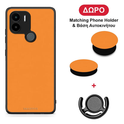 Tangerine Orange - Xiaomi Redmi A1+ / A2+ θήκη + Δώρο Phone Holder & Βάση Αυτοκινήτου