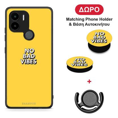 Text Vibes - Xiaomi Redmi A1+ / A2+ θήκη + Δώρο Phone Holder & Βάση Αυτοκινήτου