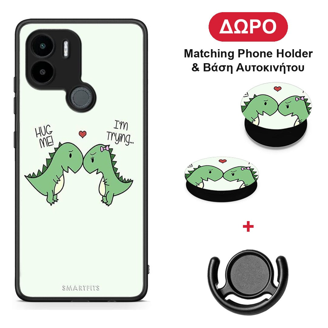 Valentine Rex - Xiaomi Redmi A1+ / A2+ θήκη + Δώρο Phone Holder & Βάση Αυτοκινήτου