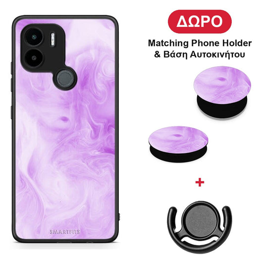 Watercolor Lavender - Xiaomi Redmi A1+ / A2+ θήκη + Δώρο Phone Holder & Βάση Αυτοκινήτου