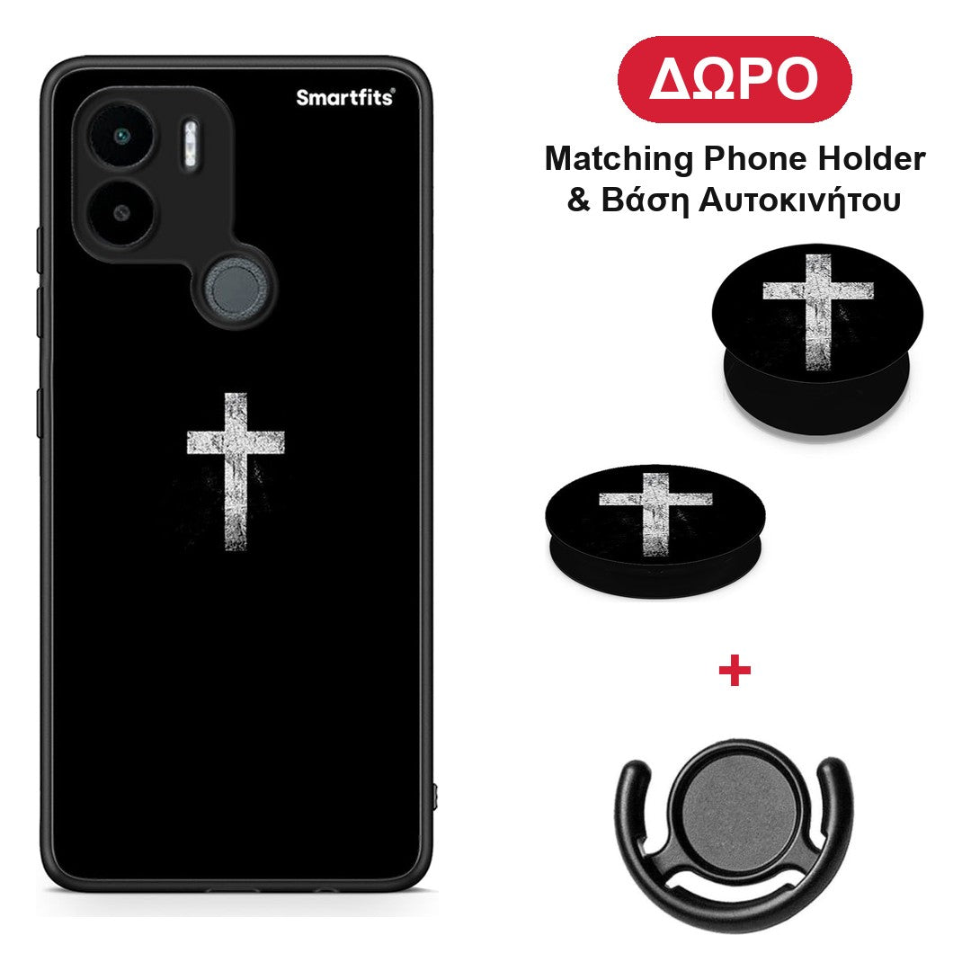 White Cross - Xiaomi Redmi A1+ / A2+ θήκη + Δώρο Phone Holder & Βάση Αυτοκινήτου