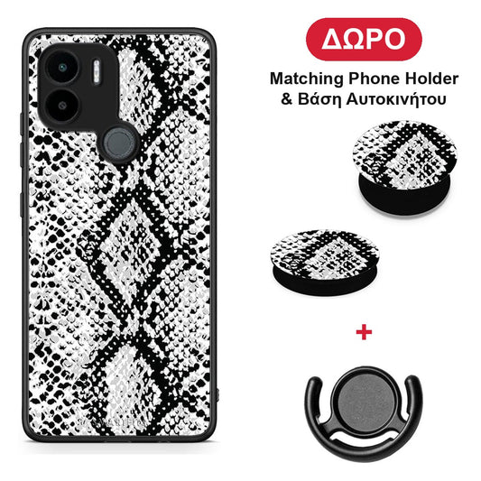 Animal White Snake - Xiaomi Redmi A1+ / A2+ θήκη + Δώρο Phone Holder & Βάση Αυτοκινήτου