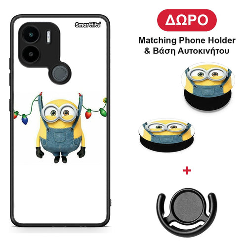 Xmas Minion Lights - Xiaomi Redmi A1+ / A2+ θήκη + Δώρο Phone Holder & Βάση Αυτοκινήτου