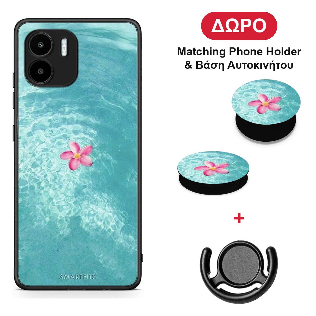 Water Flower - Xiaomi Redmi A1 / A2 θήκη + Δώρο Phone Holder & Βάση Αυτοκινήτου