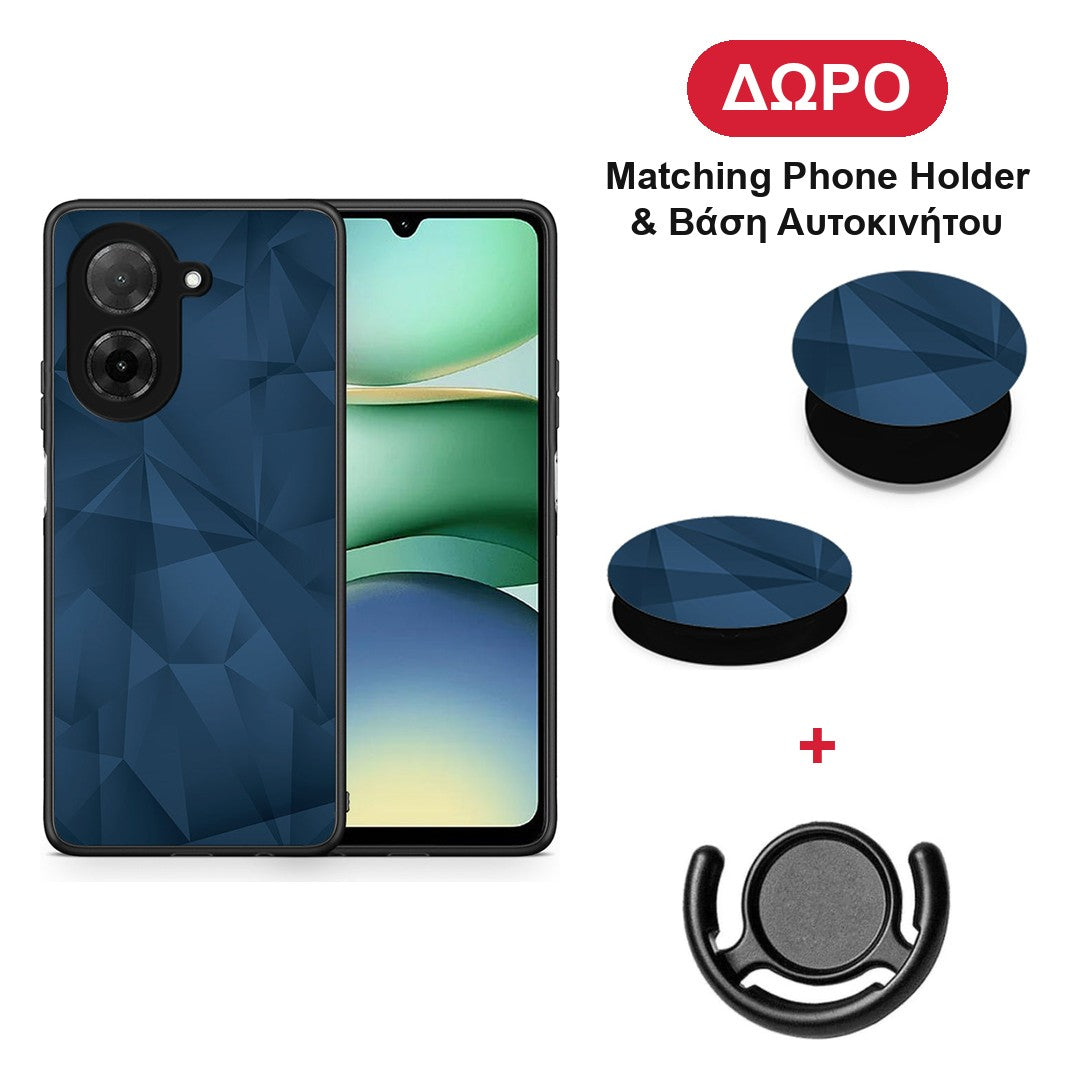 Geometric Blue Abstract - Xiaomi Redmi A5 θήκη + Δώρο Phone Holder & Βάση Αυτοκινήτου