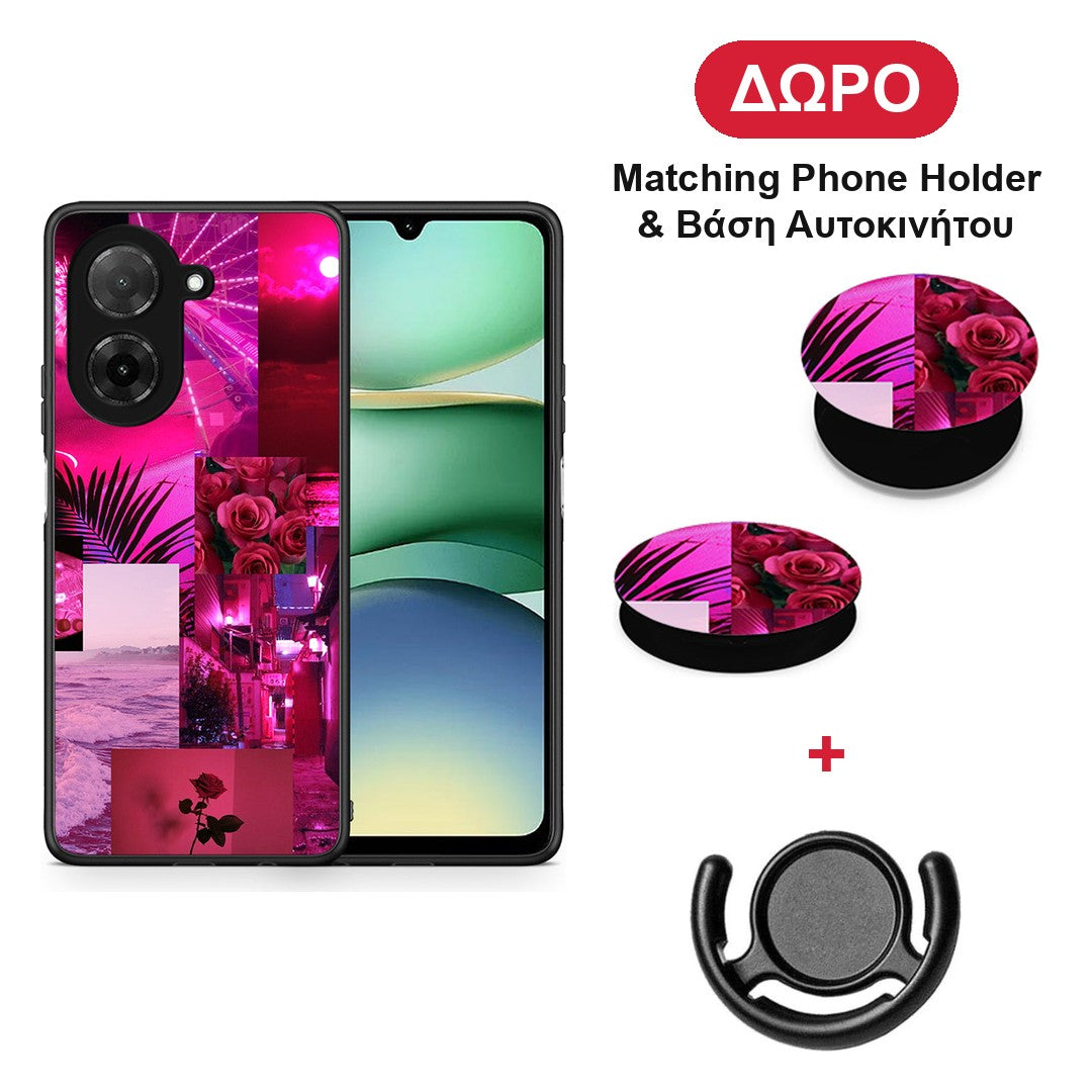 Collage Red Roses - Xiaomi Redmi A5 θήκη + Δώρο Phone Holder & Βάση Αυτοκινήτου