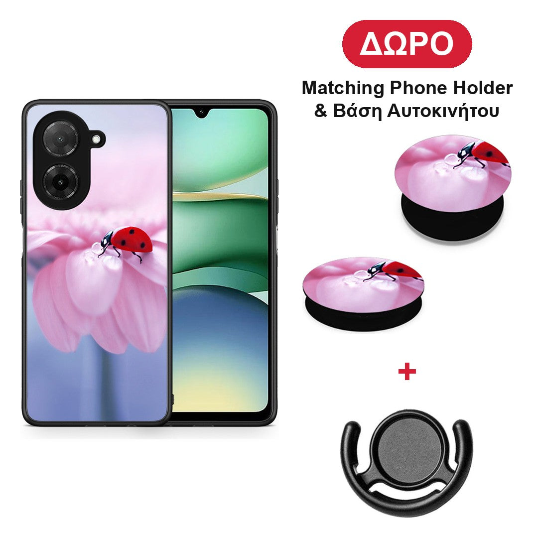 Ladybug Flower - Xiaomi Redmi A5 θήκη + Δώρο Phone Holder & Βάση Αυτοκινήτου