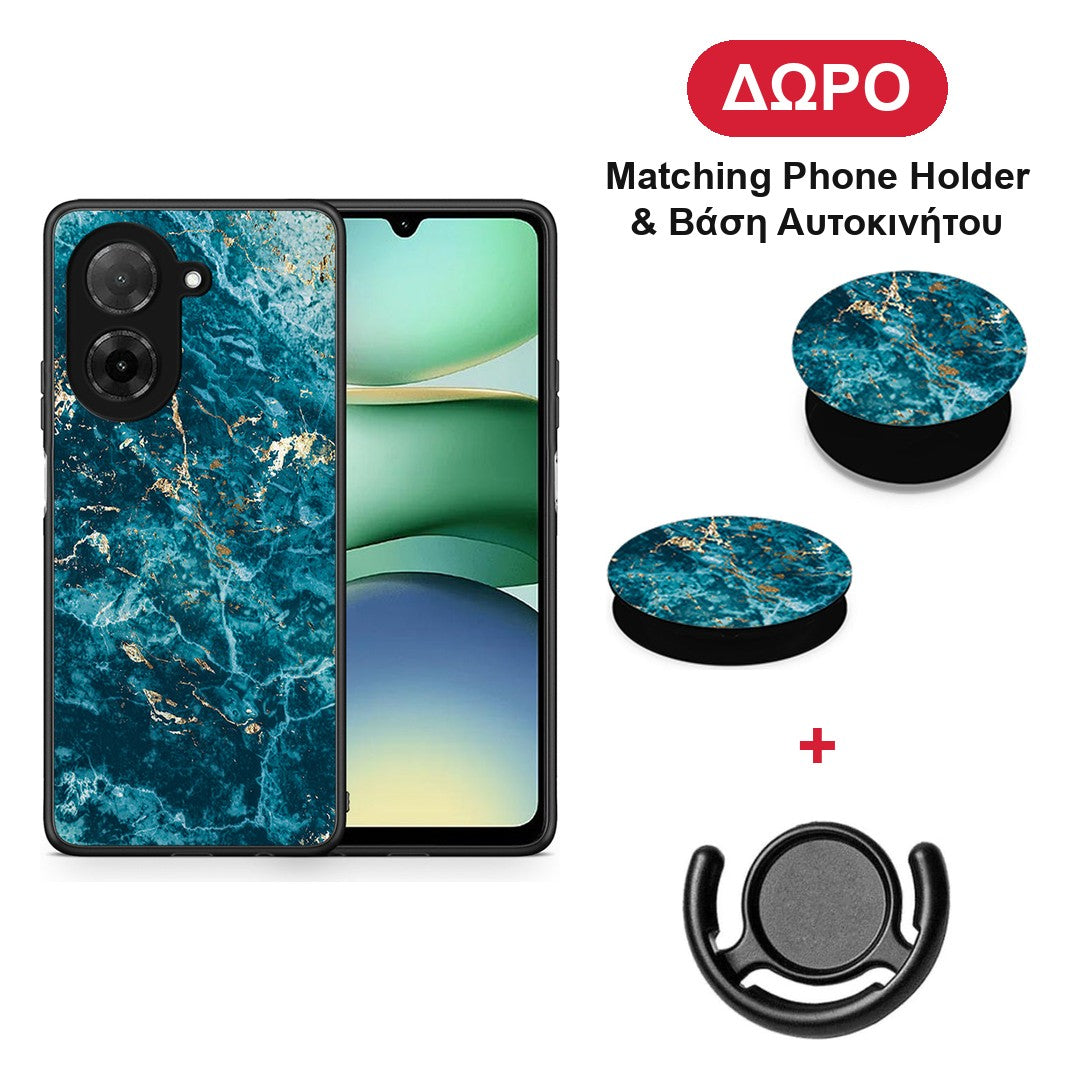 Marble Blue - Xiaomi Redmi A5 θήκη + Δώρο Phone Holder & Βάση Αυτοκινήτου