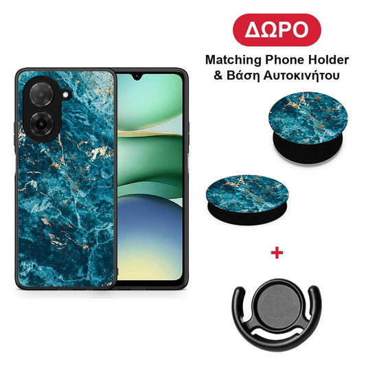 Marble Blue - Xiaomi Redmi A5 θήκη + Δώρο Phone Holder & Βάση Αυτοκινήτου