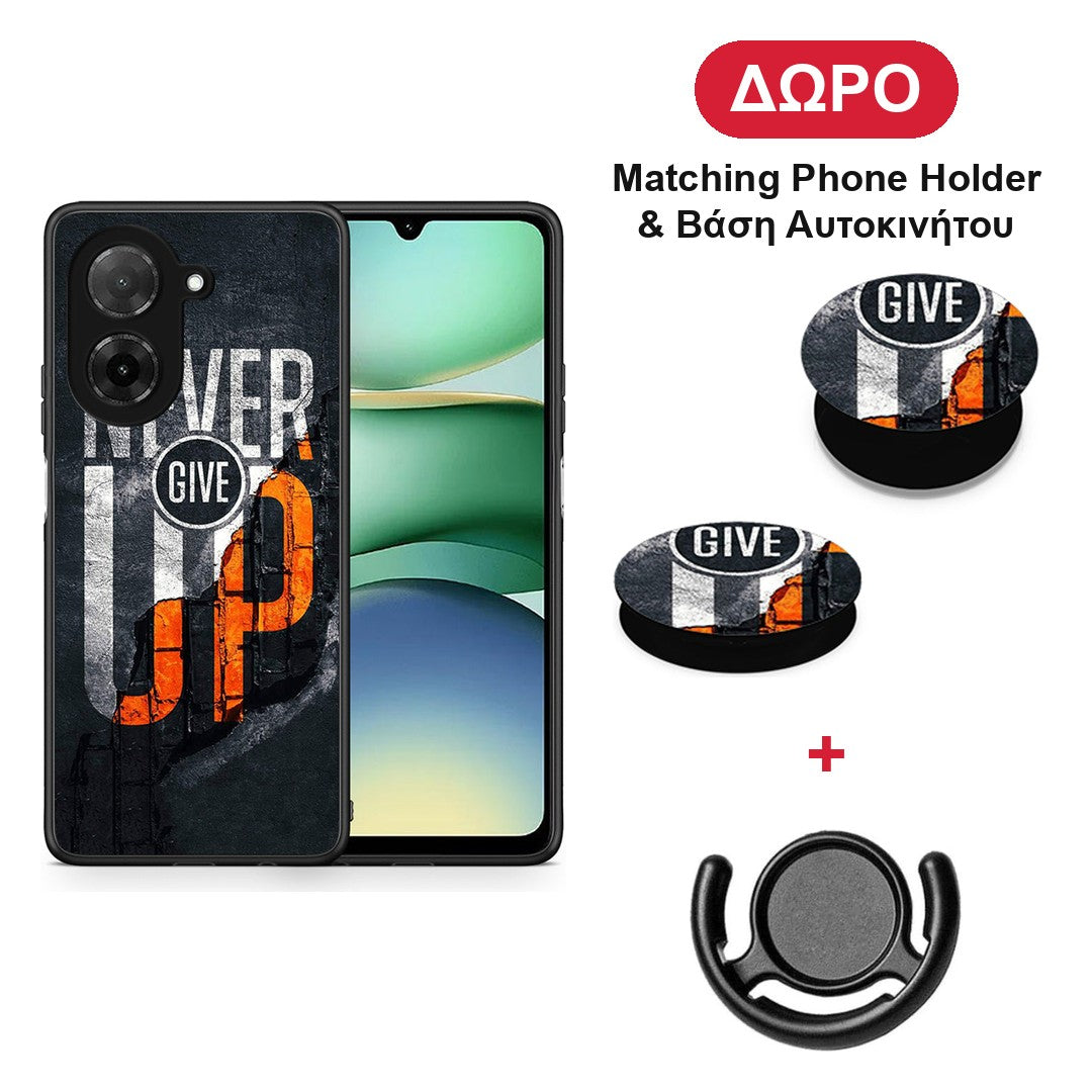 Never Give Up - Xiaomi Redmi A5 θήκη + Δώρο Phone Holder & Βάση Αυτοκινήτου