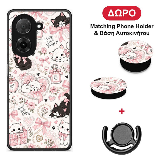 Pink Bows and Kittens Collage - Xiaomi Redmi A5 θήκη + Δώρο Phone Holder & Βάση Αυτοκινήτου