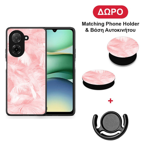 Boho Pink Feather - Xiaomi Redmi A5 θήκη + Δώρο Phone Holder & Βάση Αυτοκινήτου