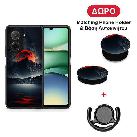 Red Full Moon - Xiaomi Redmi A5 θήκη + Δώρο Phone Holder & Βάση Αυτοκινήτου