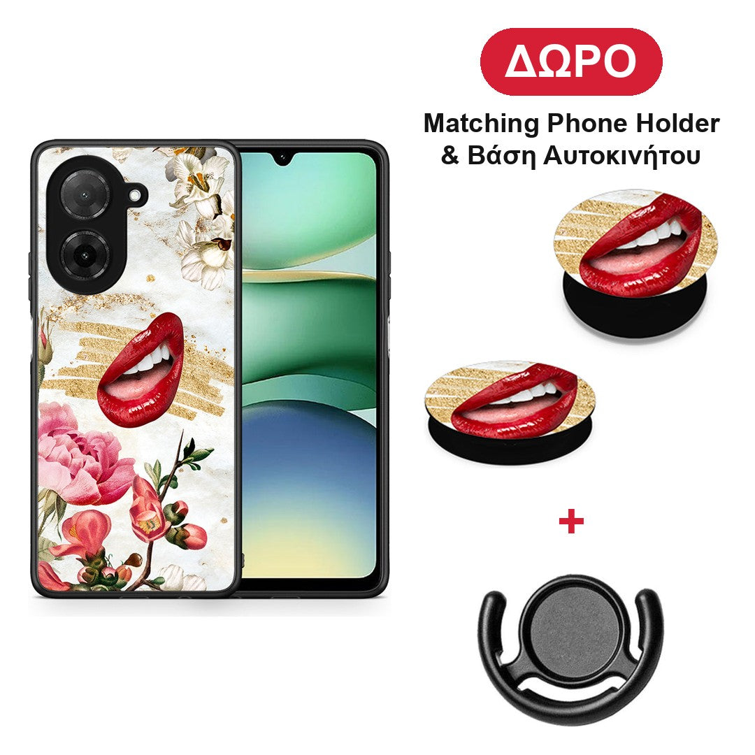 Red Lips - Xiaomi Redmi A5 θήκη + Δώρο Phone Holder & Βάση Αυτοκινήτου