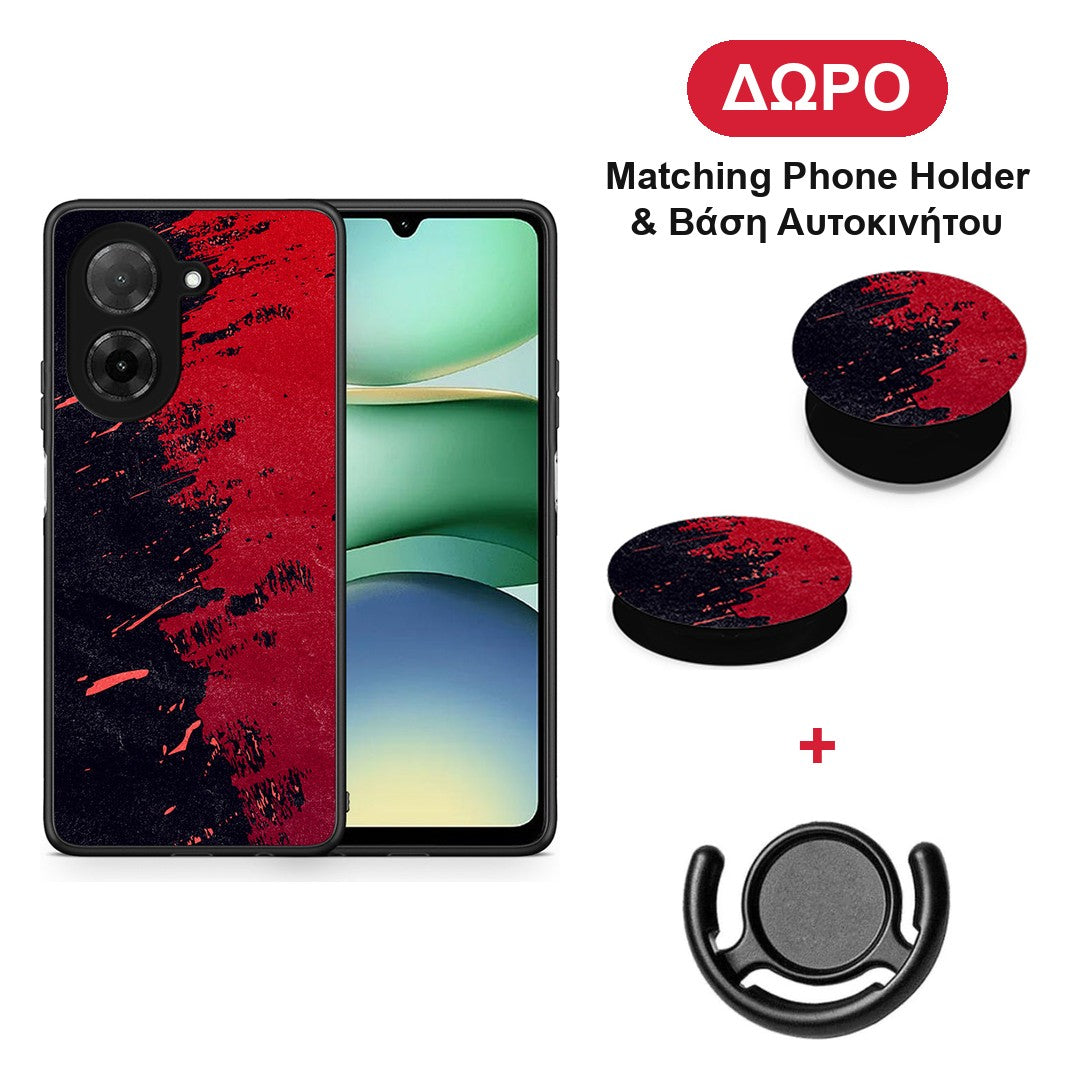 Red Paint - Xiaomi Redmi A5 θήκη + Δώρο Phone Holder & Βάση Αυτοκινήτου