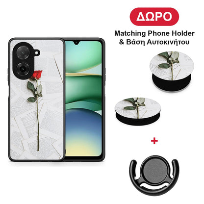 Red Rose - Xiaomi Redmi A5 θήκη + Δώρο Phone Holder & Βάση Αυτοκινήτου