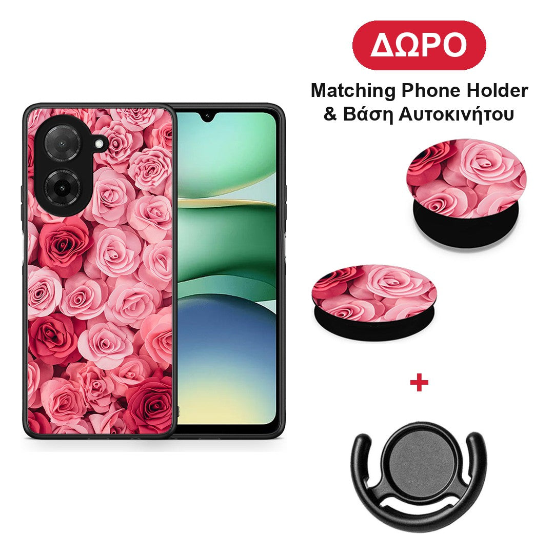 Valentine RoseGarden - Xiaomi Redmi A5 θήκη + Δώρο Phone Holder & Βάση Αυτοκινήτου