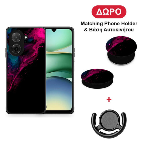 Watercolor Pink Black - Xiaomi Redmi A5 θήκη + Δώρο Phone Holder & Βάση Αυτοκινήτου